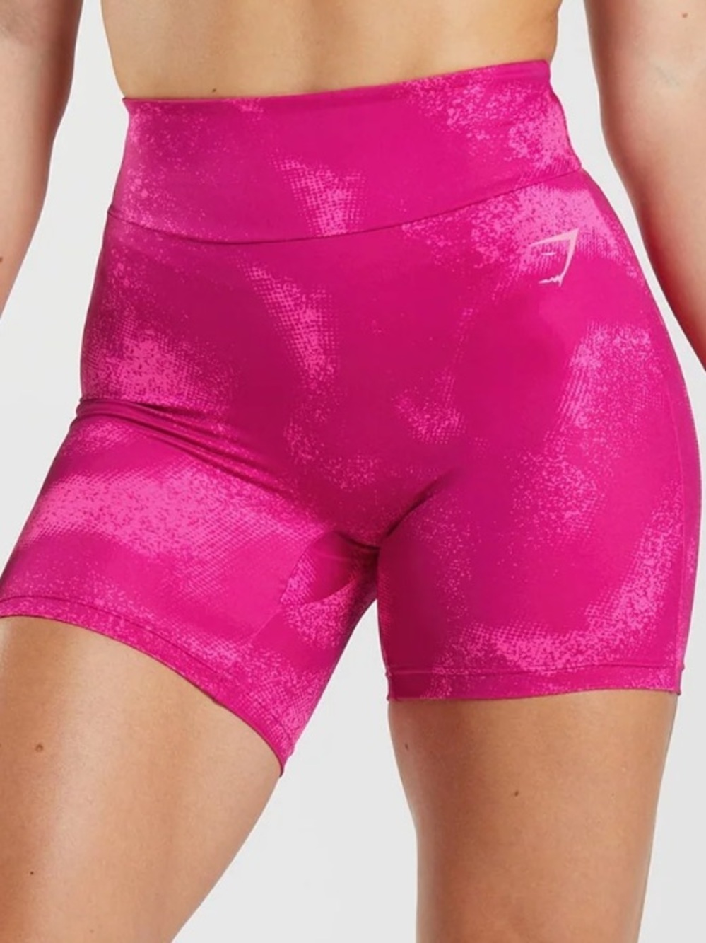 Gymshark Neon Pink High-Rise Scrunch Shorts